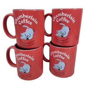 Set of 4 Emma Chamberlain Coffee mug “Social Dog” Roasted w/Love in California